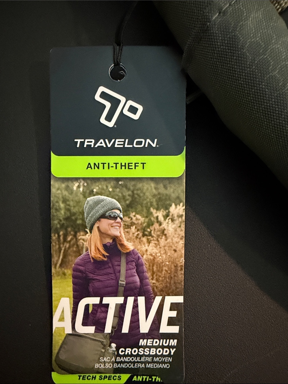 Travelon Anti-Theft Active Medium Crossbody Charcoal RFID NWT Style 43128